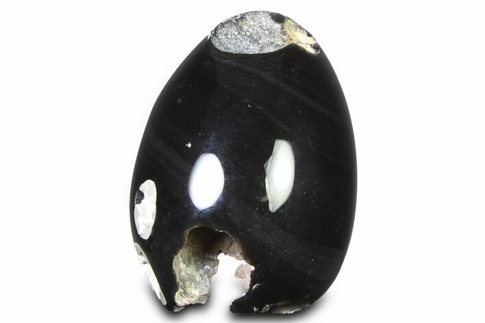 Polished Orthoclase Obsidian Egg - Mexico #322356